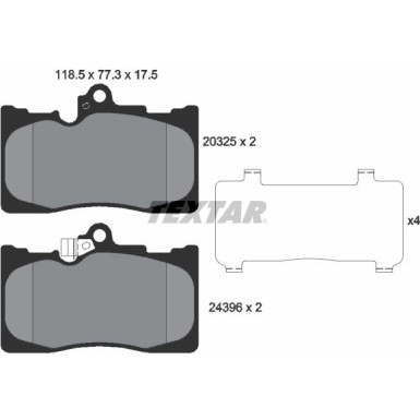 2032501 Bremsbelagsatz, Scheibenbremse