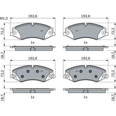 0 986 494 980 Bremsbelagsatz, Scheibenbremse