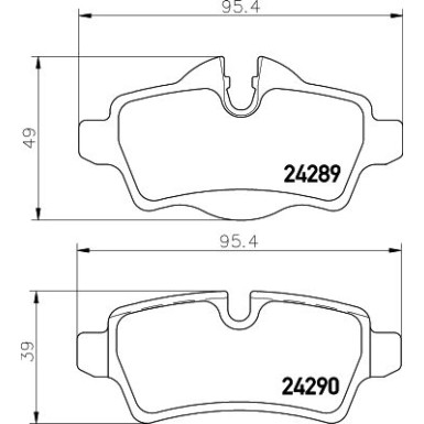 Hella | Bremsbelagsatz, Scheibenbremse | 8DB 355 013-661