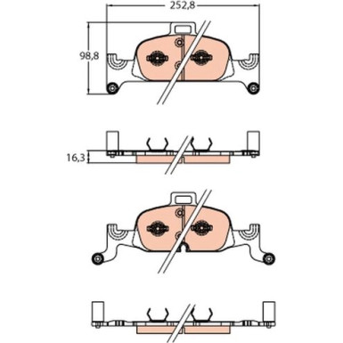 GDB2126 Bremsbelagsatz, Scheibenbremse