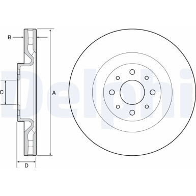 Delphi | Bremsscheibe | BG4566C