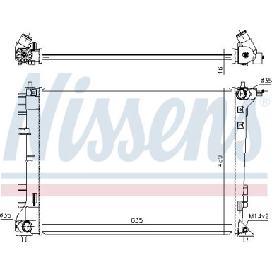 Nissens | Kühler, Motorkühlung | 606603