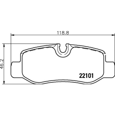 Hella | Bremsbelagsatz, Scheibenbremse | 8DB 355 021-761