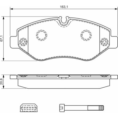 0 986 494 728 Bremsbelagsatz, Scheibenbremse