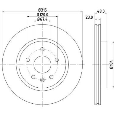 Hella | Bremsscheibe | 8DD 355 129-101