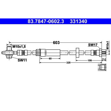 ATE | Bremsschlauch | 83.7847-0602.3