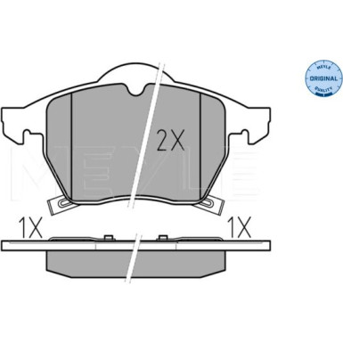 Meyle Bremsbelagsatz, Scheibenbremse MEYLE-ORIGINAL: True to OE 025 231 1619/W