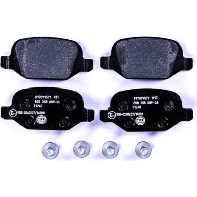 Hella | Bremsbelagsatz, Scheibenbremse | 8DB 355 009-361