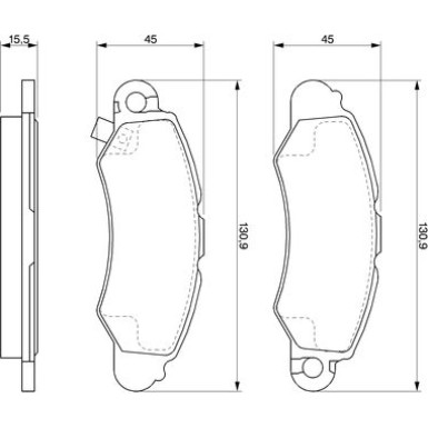 0 986 424 804 Bremsbelagsatz, Scheibenbremse