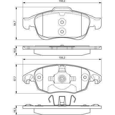 0 986 494 235 Bremsbelagsatz, Scheibenbremse