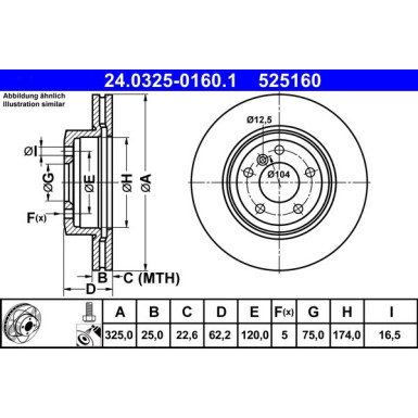 24.0325-0160.1 Bremsscheibe PowerDisc