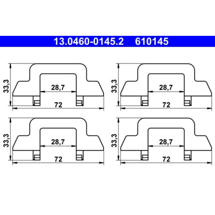 Zubehörsatz, Scheibenbremsbelag 13.0460-0145.2 Zubehörsatz, Scheibenbremsbelag 13.0460-0145.2