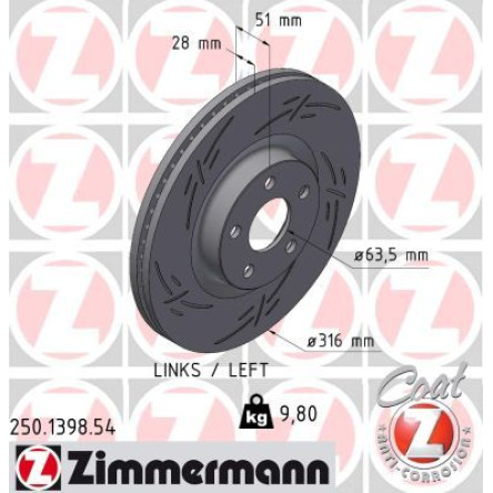 Bremsscheibe 250.1398.54
