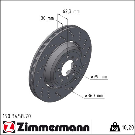 Bremsscheibe 150.3458.70