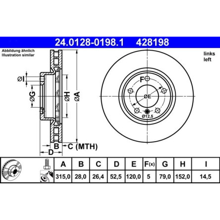Bremsscheibe 24.0128-0198.1