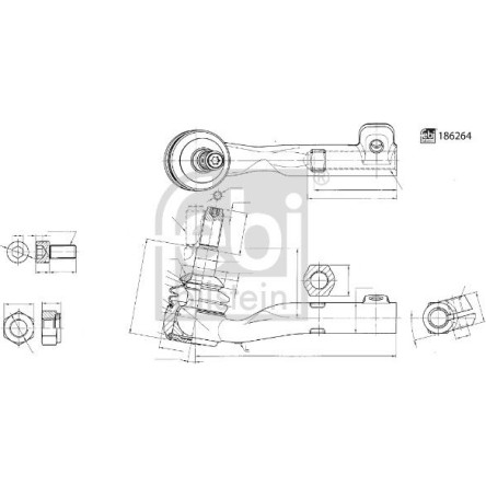 FEBI BILSTEIN 186264 Spurstangenkopf FEBI BILSTEIN 186264 Spurstangenkopf
