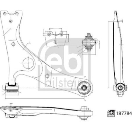 FEBI BILSTEIN 187784 Querlenker, Lenker, Radaufhängung FEBI BILSTEIN 187784 Querlenker, Lenker, Radaufhängung