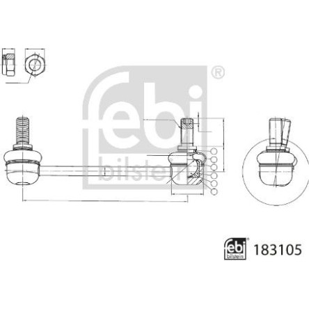 FEBI BILSTEIN 183105 Koppelstange FEBI BILSTEIN 183105 Koppelstange