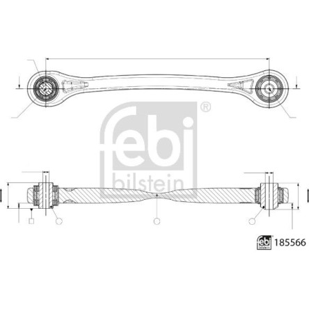 FEBI BILSTEIN 185566 Querlenker, Lenker, Radaufhängung FEBI BILSTEIN 185566 Querlenker, Lenker, Radaufhängung