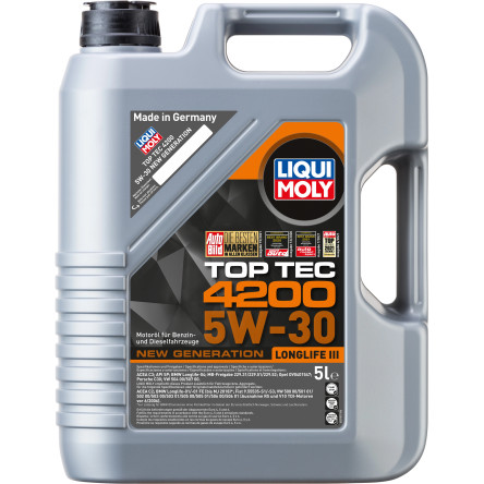 LIQUI MOLY 3707 Top Tec 4200 5W-30 Motoröl, 5L LIQUI MOLY 3707 Top Tec 4200 5W-30 Motoröl, 5L