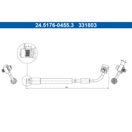 Bremsschlauch 24.5176-0455.3 Bremsschlauch 24.5176-0455.3