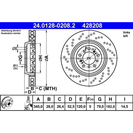 Bremsscheibe 24.0128-0208.2