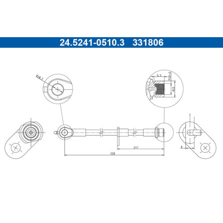Bremsschlauch 24.5241-0510.3 Bremsschlauch 24.5241-0510.3