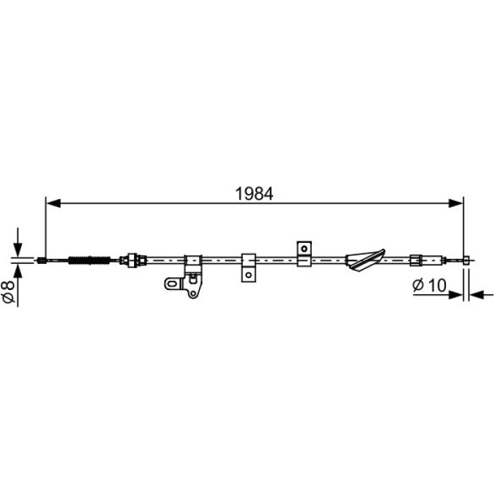 BOSCH 1 987 482 650 Seilzug, Feststellbremse BOSCH 1 987 482 650 Seilzug, Feststellbremse