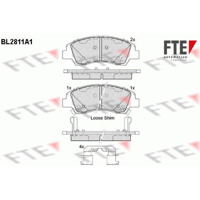 FTE 9011001 Bremsbelagsatz, Scheibenbremse FTE 9011001 Bremsbelagsatz, Scheibenbremse
