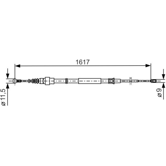 BOSCH 1 987 477 255 Seilzug, Feststellbremse BOSCH 1 987 477 255 Seilzug, Feststellbremse