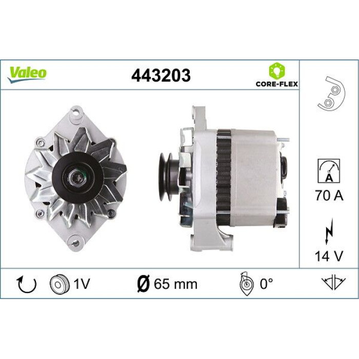 Valeo 443203 Generator CORE-FLEX Valeo 443203 Generator CORE-FLEX