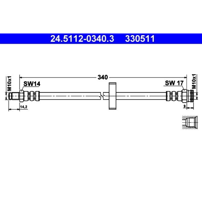 ATE 24.5112-0340.3 Bremsschlauch ATE 24.5112-0340.3 Bremsschlauch