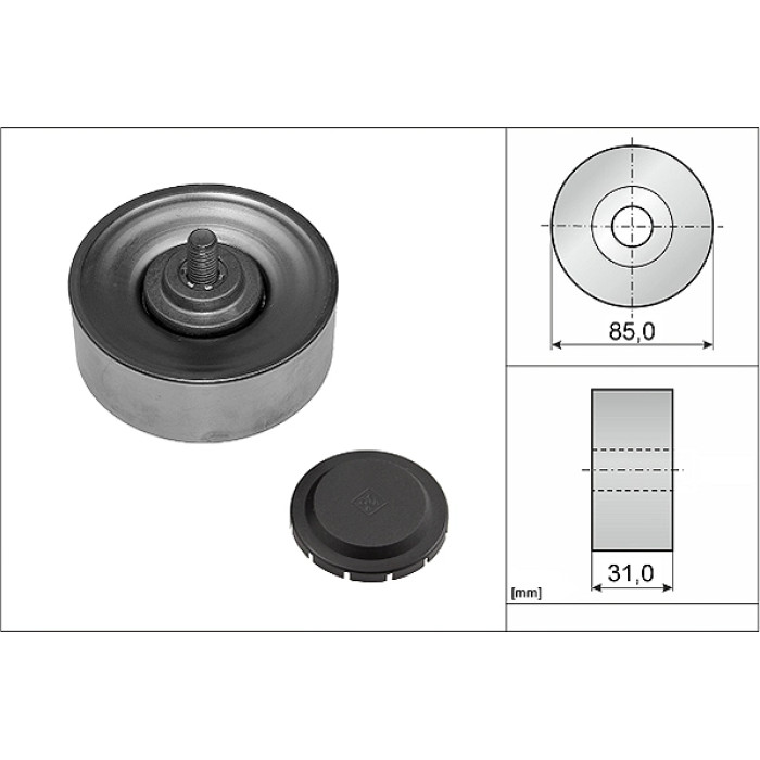 INA 532 0569 10 Umlenkrolle/Führungsrolle, Keilrippenriemen INA 532 0569 10 Umlenkrolle/Führungsrolle, Keilrippenriemen