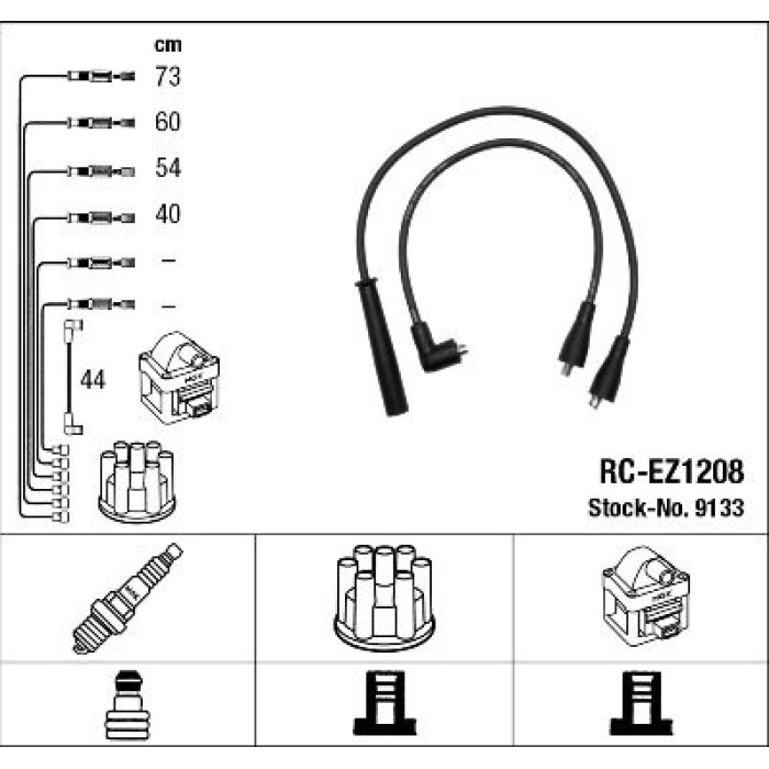 NGK 9133 Zündleitungssatz NGK 9133 Zündleitungssatz