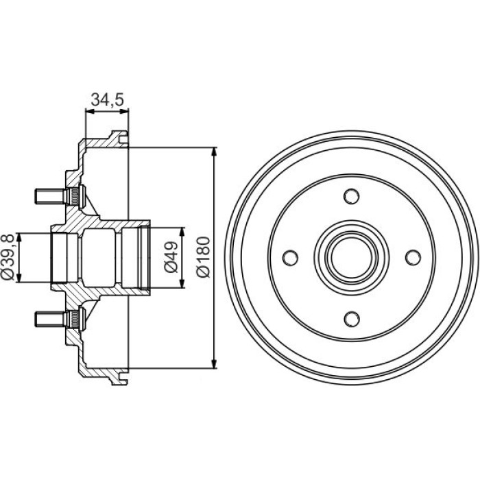 BOSCH 0 986 477 159 Bremstrommel