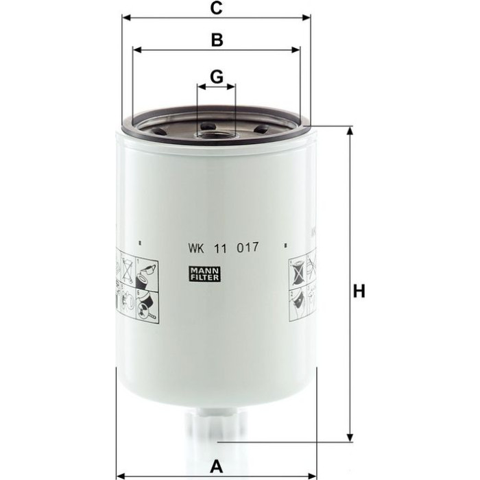 Mann-Filter WK 11 017 Kraftstofffilter Mann-Filter WK 11 017 Kraftstofffilter