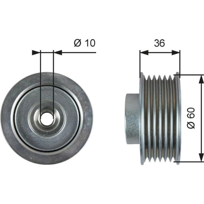 Gates T36753 Umlenkrolle/Führungsrolle, Keilrippenriemen DriveAlign™ Gates T36753 Umlenkrolle/Führungsrolle, Keilrippenriemen DriveAlign™