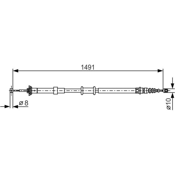BOSCH 1 987 482 202 Seilzug, Feststellbremse