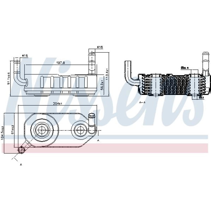 Nissens 90708 Ölkühler, Automatikgetriebe Nissens 90708 Ölkühler, Automatikgetriebe
