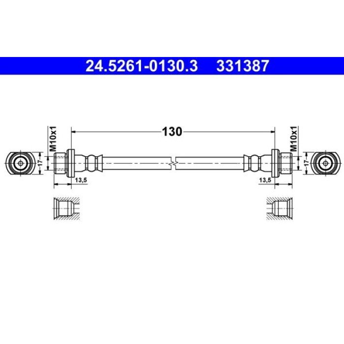 ATE 24.5261-0130.3 Bremsschlauch ATE 24.5261-0130.3 Bremsschlauch