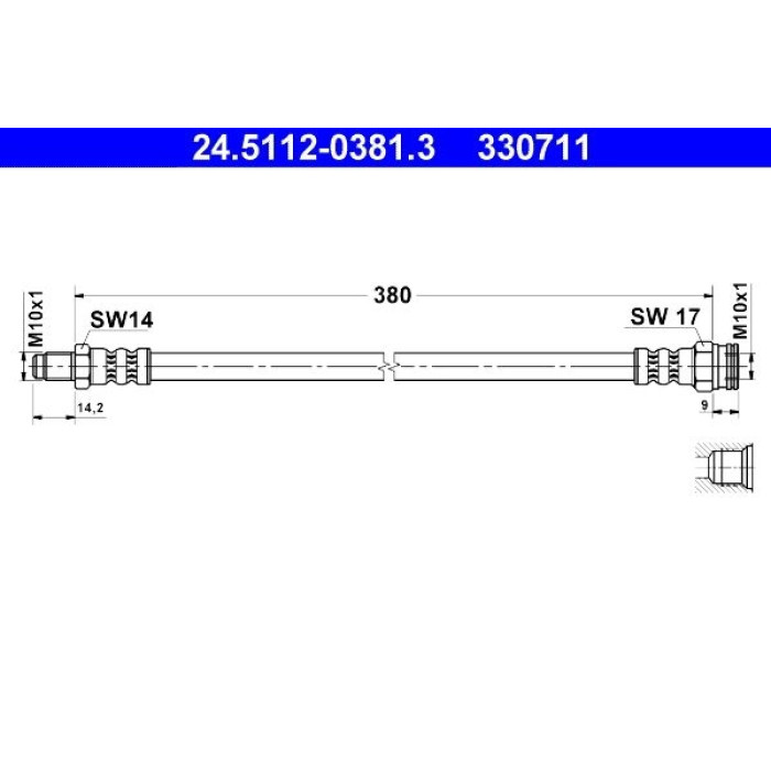 ATE 24.5112-0381.3 Bremsschlauch ATE 24.5112-0381.3 Bremsschlauch