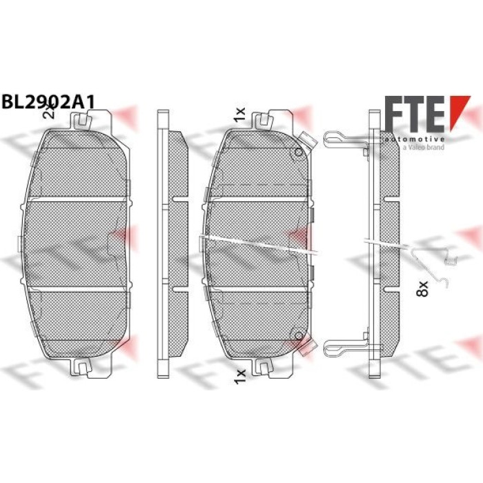 FTE 9011144 Bremsbelagsatz, Scheibenbremse FTE 9011144 Bremsbelagsatz, Scheibenbremse