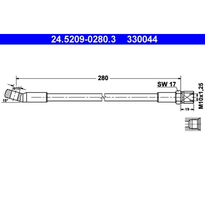 ATE 24.5209-0280.3 Bremsschlauch ATE 24.5209-0280.3 Bremsschlauch