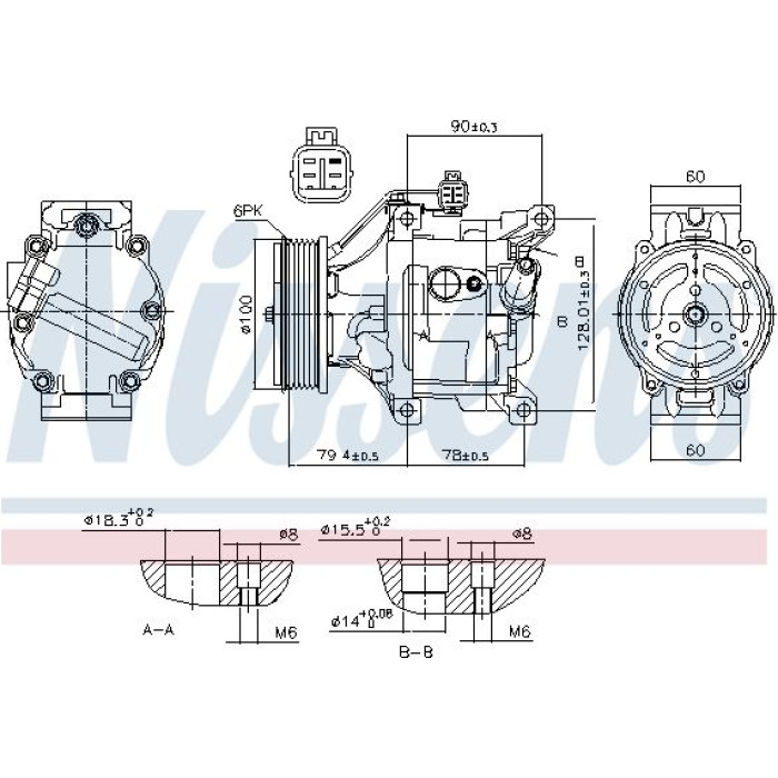 Nissens 89530 Kompressor, Klimaanlage FIRST FIT Nissens 89530 Kompressor, Klimaanlage FIRST FIT