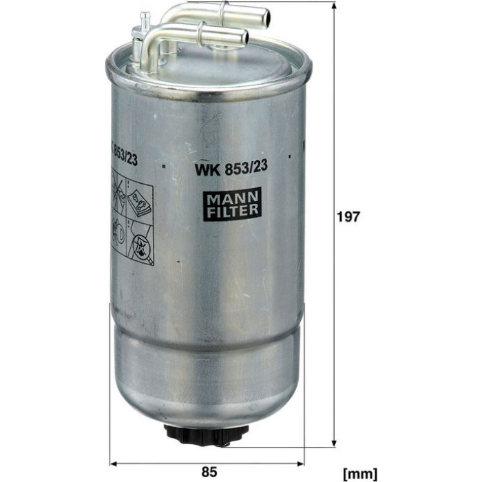 Mann-Filter WK 853/23 Kraftstofffilter Mann-Filter WK 853/23 Kraftstofffilter