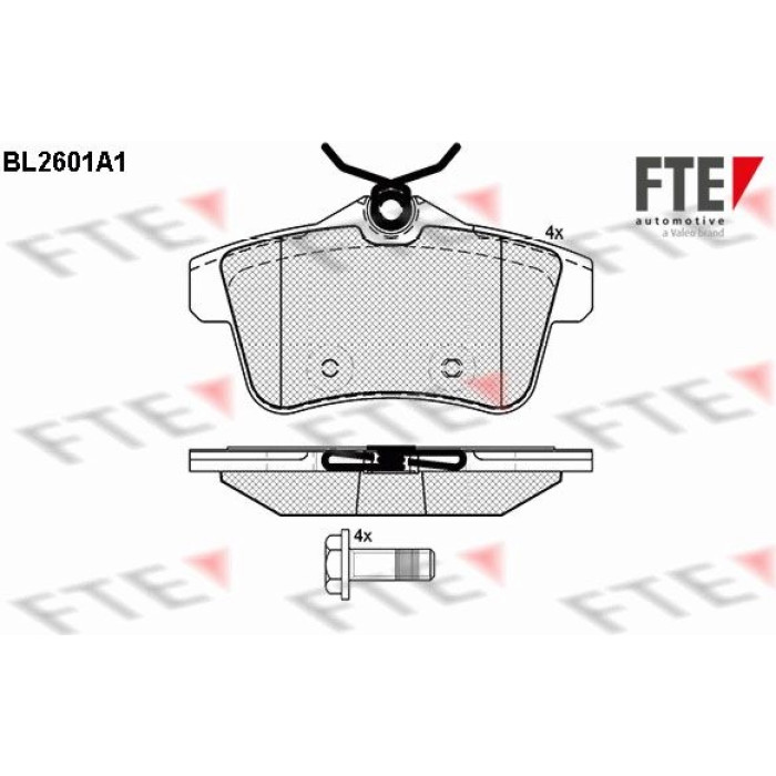FTE 9010852 Bremsbelagsatz, Scheibenbremse