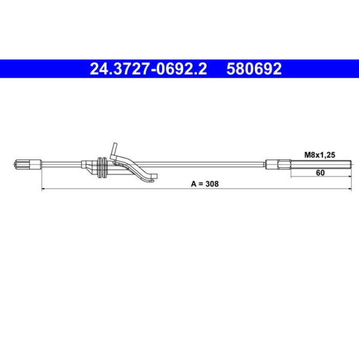 ATE 24.3727-0692.2 Seilzug, Feststellbremse