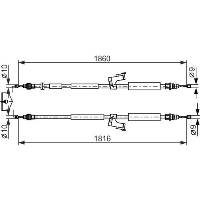 BOSCH 1 987 482 671 Seilzug, Feststellbremse
