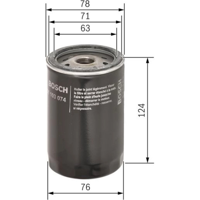 BOSCH 0 451 103 074 Ölfilter BOSCH 0 451 103 074 Ölfilter