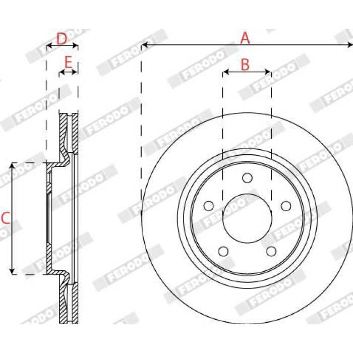 Ferodo DDF2099C Bremsscheibe PREMIER Ferodo DDF2099C Bremsscheibe PREMIER